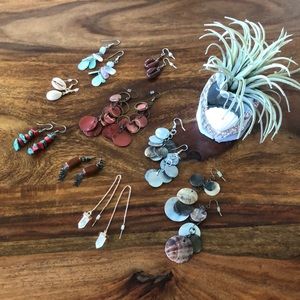 Bundle of Shell and Natural Stone earrings (9)